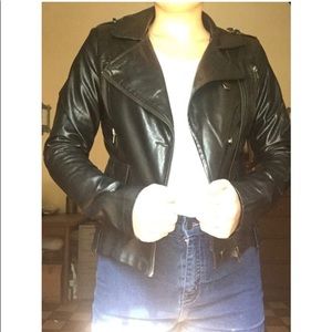 Wishful park black leather jacket